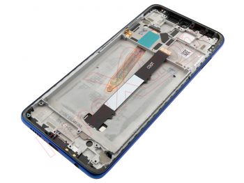 Pantalla completa IPS LCD negra con marco azul cobalto "Cobalt blue" para Xiaomi Poco X3, MZB07Z0IN